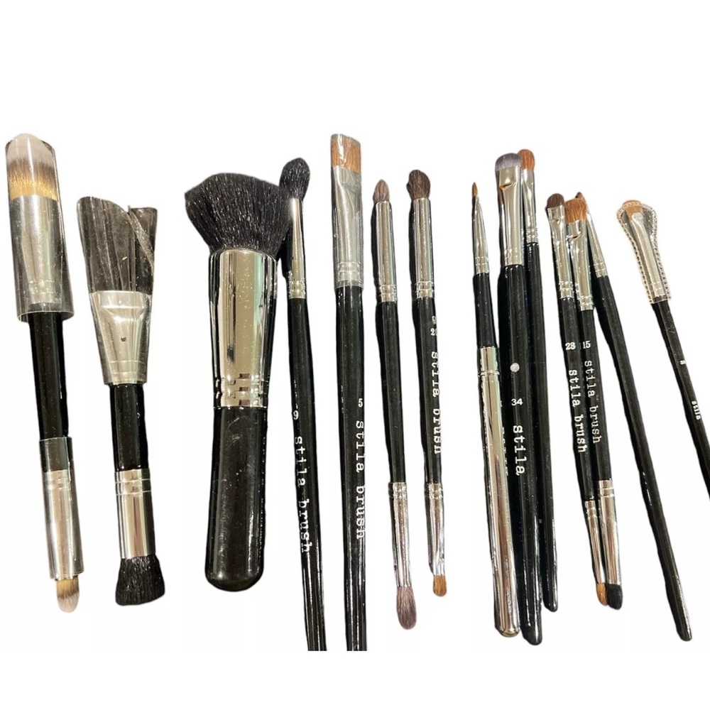 Stila Black and Silver Makeup Brush Set